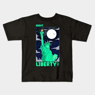 Night On Liberty Kids T-Shirt